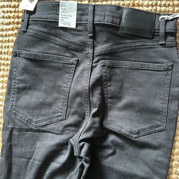 Denim Forum High Rise Skinny black jeans NEW Size 26 - Picture 4 of 5